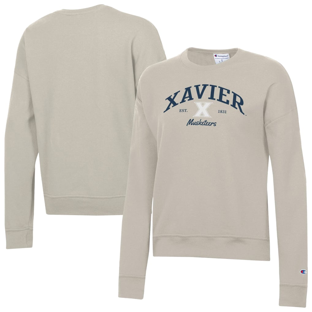  Xavier Musketeers Champion Women's Powerblend Pullover Sweatshirt - Oatmeal